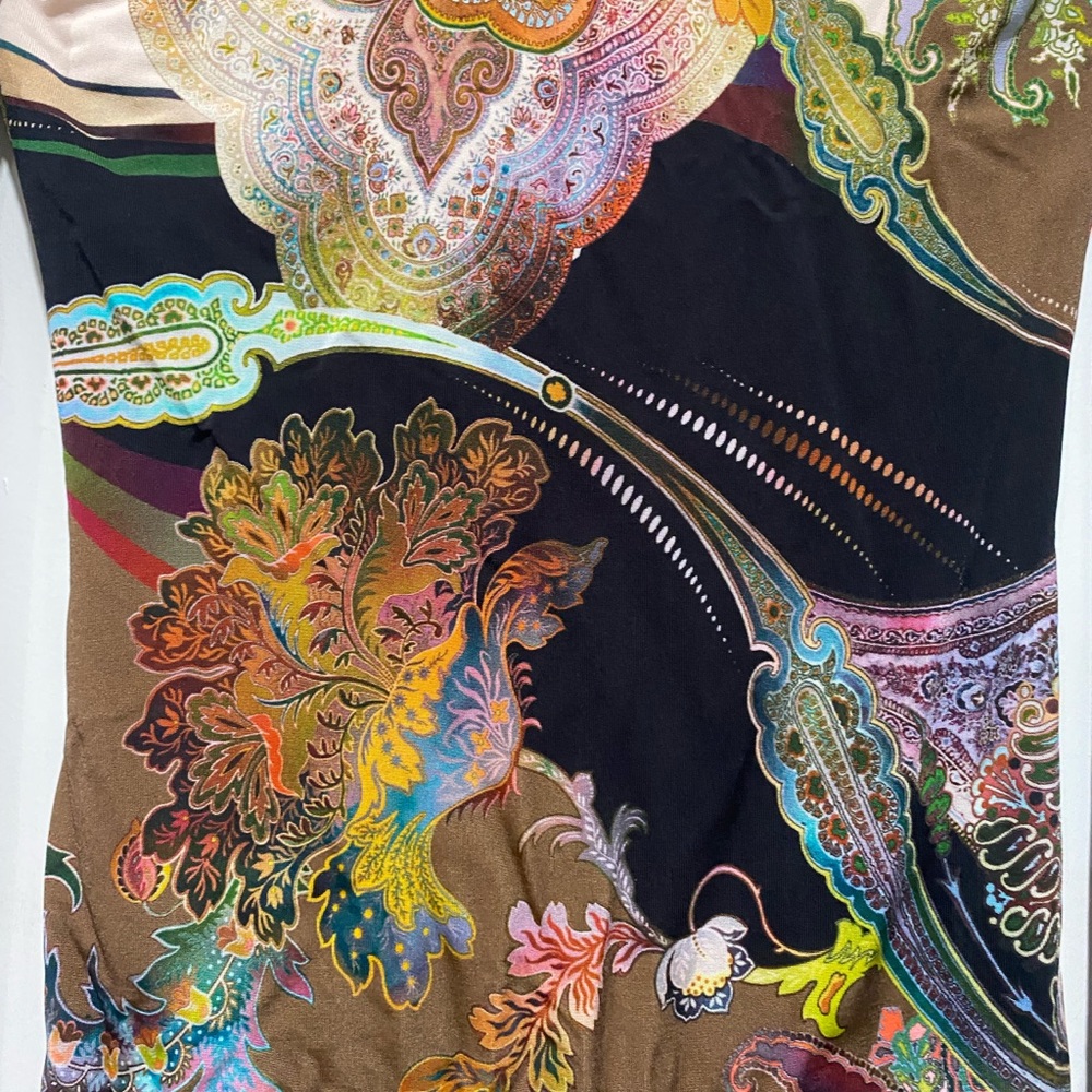 Sky Dress women’s large Mini multicolored floral cuff Bodycon long sleeves - Picture 13 of 14